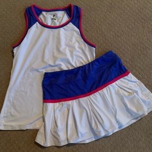 Fila tennis skirt and top s/m EUC